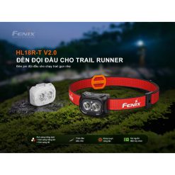 Đèn pin đeo trán Fenix HL18R-T V2.0 – Siêu nhẹ, sạc Type-C, chống nước IP66, chạy bộ trail