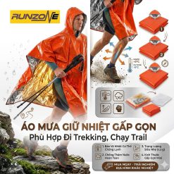 Áo Mưa Giữ Nhiệt, Áo Mưa Cứu Sinh, Chăn Giữ Nhiệt Emergency Raincoat - Loại Dày - RunZone