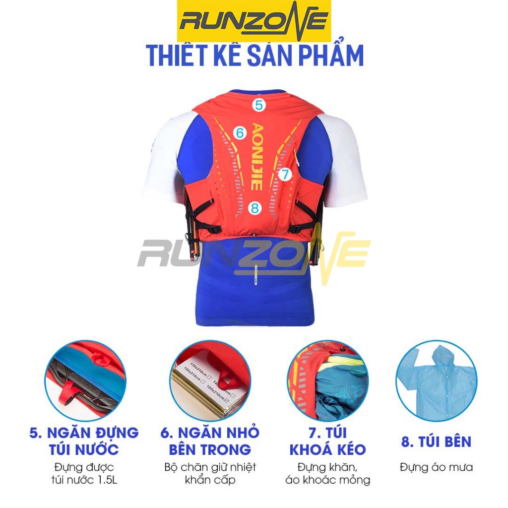 Balo Chạy Bộ Chạy Trail Dung Tich 12L Aonijie C962 - RunZone