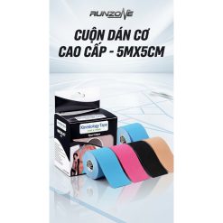 Băng Dán Cơ Thể Thao, Cuộn Dán Cơ 5cm x 5m – Hỗ Trợ Vận Động, Đá Banh, Cầu Lông, Bóng Chuyền, Chạy Bộ