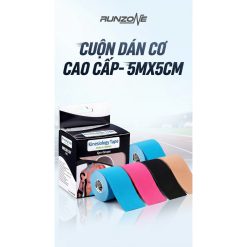 Băng Dán Cơ Thể Thao, Cuộn Dán Cơ 5cm x 5m – Hỗ Trợ Vận Động, Đá Banh, Cầu Lông, Bóng Chuyền, Chạy Bộ