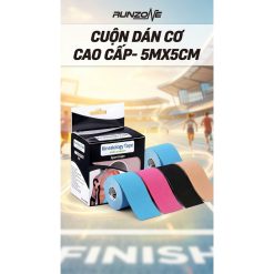Băng Dán Cơ Thể Thao, Cuộn Dán Cơ 5cm x 5m – Hỗ Trợ Vận Động, Đá Banh, Cầu Lông, Bóng Chuyền, Chạy Bộ