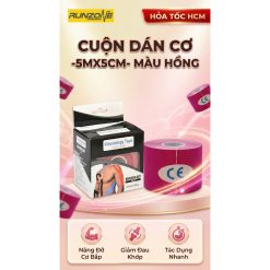 Băng Dán Cơ Thể Thao, Cuộn Dán Cơ 5cm x 5m – Hỗ Trợ Vận Động, Đá Banh, Cầu Lông, Bóng Chuyền, Chạy Bộ