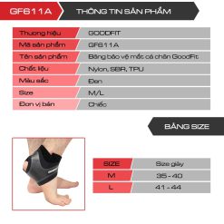 Băng quấn cổ chân, mắt cá chân, băng cổ chân đá bóng, chạy bộ chính hãng GoodFit GF611A, mỏng nhẹ thoáng khí-RunZone