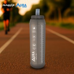 Bình Nước Mềm 500ml Aura -Nắp Rộng Dễ Pha Dinh Dưỡng - Gấp Gọn - RunZone