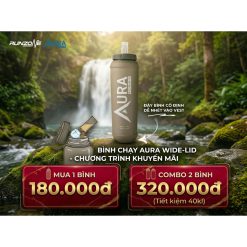 Bình Nước Mềm 500ml Aura -Nắp Rộng Dễ Pha Dinh Dưỡng - Gấp Gọn - RunZone
