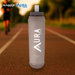 Bình Nước Mềm 500ml Aura -Nắp Rộng Dễ Pha Dinh Dưỡng - Gấp Gọn - RunZone