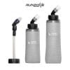 Bình Nước Mềm Gấp Gọn Map Brother Bình Xám – 250ml/500ml – Chốn Rò Rỉ – TPU Kháng Khuẩn – RunZone