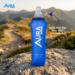 Bình Nước Mềm Màu Xanh - Gấp Gọn Dung Tích 500ml- RunZone