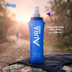 Bình Nước Mềm Màu Xanh - Gấp Gọn Dung Tích 500ml- RunZone