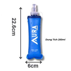 Bình Nước Mềm Màu Xanh - Gấp Gọn Dung Tích 500ml- RunZone