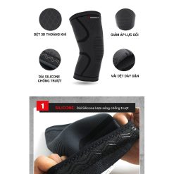 Bó gối thể thao GF - Dệt 3D co giãn 4 chiều, bảo vệ đầu gối chạy bộ, tập gym, Đá Banh-RunZone