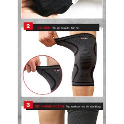 Bó gối thể thao GF - Dệt 3D co giãn 4 chiều, bảo vệ đầu gối chạy bộ, tập gym, Đá Banh-RunZone