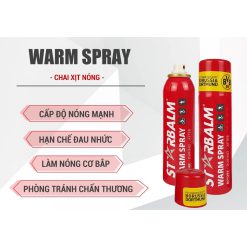 Chai xịt nóng STARBALM Warm Spray 150ml làm ấm nóng cơ bắp trước vận động lúc khởi động- RunZone
