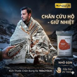 Chăn cứu hộ, Chăn Giữ Nhiệt, Chăn Cứu Sinh, Chăn Bạc Giữ Nhiệt Cứu Sinh Aonijie - màu Bạc kim (Cái) - RunZone