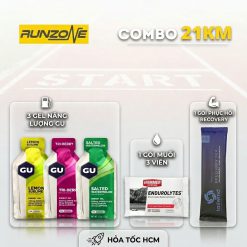 Combo Dinh Dưỡng Chạy Bộ 21km/42km – Gel Năng Lượng, Muối Điện Giải Marathon từ RunZone
