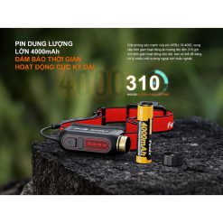 Đèn Đội Đầu, Đèn Pin Fenix, Đèn Chạy Trail Leo Núi-HP12R-T-1300 lumens, tầm chiếu xa 200m, Pin Phía Sau- Chuyên Chạy Ult