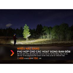 Đèn Pin Đội Đầu Fenix HL16 450 Lumen Chiếu Xa 104m Dùng 3 Pin AAA Nhẹ Gọn Cho Chạy Bộ Leo Núi- Tặng Khăn Đa Năng