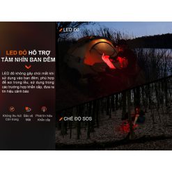 Đèn Pin Đội Đầu Fenix HL16 450 Lumen Chiếu Xa 104m Dùng 3 Pin AAA Nhẹ Gọn Cho Chạy Bộ Leo Núi- Tặng Khăn Đa Năng