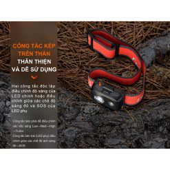 Đèn Pin Đội Đầu Fenix HL16 450 Lumen Chiếu Xa 104m Dùng 3 Pin AAA Nhẹ Gọn Cho Chạy Bộ Leo Núi- Tặng Khăn Đa Năng