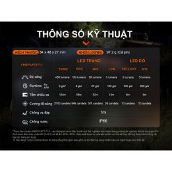 Đèn pin đội đầu Fenix HL16 độ sáng 450 lumen tầm chiếu xa 104m sử dụng 3 pin AAA_RunZone