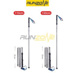 Gậy chạy trail Aonijie E4201 Full Carbon - Gấp Gọn, Siêu Nhẹ- 105cm-120cm siêu nhẹ
