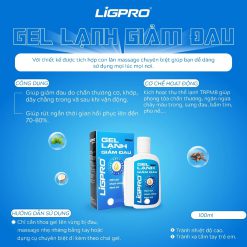 Gel Lạnh Giảm Đau Hồi Phục Nhanh LIGPRO 100ml – Thảo Dược Thiên Nhiên, Dạng Gel Thẩm Thấu Nhanh RunZone