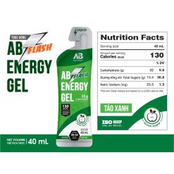 Gel Năng Lượng AB Gel Flash Dạng Lỏng 40g Dùng Cho Thể Thao, Chạy Bộ, Trail, Bóng Đá, 3 Môn Phối Hợp-RunZone
