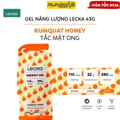 Gel Năng Lượng LECKA 40g - 1 hợp 10 Gói– Bổ sung năng lượng nhanh, hỗ trợ chạy bộ, đạp xe, pickleball