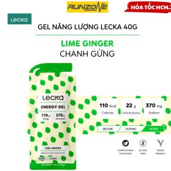 Gel Năng Lượng LECKA ENERGY GEL 40g – Bổ Sung Năng Lượng Nhanh Cho Thể Thao, Chạy Bộ, Đạp Xe, Pickleball – Thuần Chay, K