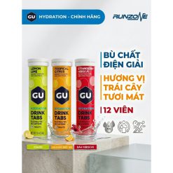Hộp Muối Sủi Gu Nutrition Viên sủi điện giải Chống Chuột Rút Cân Bằng Điện Giải GU chạy bộ, đạp xe, chạy trail, tennis