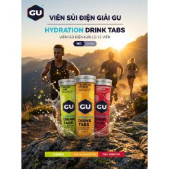 Hộp Muối Sủi Gu Nutrition Viên sủi điện giải Chống Chuột Rút Cân Bằng Điện Giải GU chạy bộ, đạp xe, chạy trail, tennis