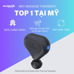 Máy massage Theragun Mini Gen 2, 3 cấp độ điều chỉnh, đi sâu các cơ 12mm, đầu mút foam xốp_Bảo hành 1 Năm_ RunZone