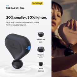 Máy massage Theragun Mini Gen 2, 3 cấp độ điều chỉnh, đi sâu các cơ 12mm, đầu mút foam xốp_Bảo hành 1 Năm_ RunZone