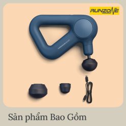 Máy massage Theragun Relief gõ đi sâu 10 mm, kèm 3 phụ kiện, giảm đau nhức,cứng khớp_Bảo hành 1 NĂM_RunZone