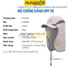 Mũ Lưỡi Trai Chống Nắng Chống Tia UV Aonijie E4089- RunZone