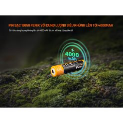 Pin sạc FENIX 18650 dung lượng 4000mAh- Dùng Cho Đen HM 65r, HP12R-RunZone