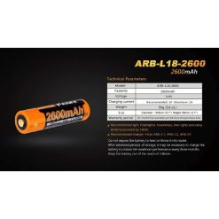 Pin Sạc Fenix ARB-L18-4000 18650 4000mAh Dung Lượng Cao Chính Hãng Bảo Hành 12 Tháng- RunZone
