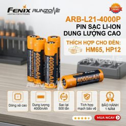 Pin Sạc Fenix ARB-L18-4000 18650 4000mAh Dung Lượng Cao Chính Hãng Bảo Hành 12 Tháng- RunZone
