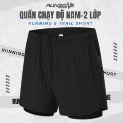 Quần Chạy Bộ Nam Nữ Có Túi Đựng Điện Thoại_Thoáng Khí Dễ Vận Động_RunZone
