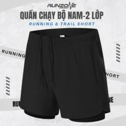 Quần Chạy Bộ Nam Nữ Có Túi Đựng Điện Thoại_Thoáng Khí Dễ Vận Động_RunZone