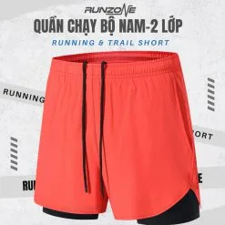 Quần Chạy Bộ Nam Nữ Có Túi Đựng Điện Thoại_Thoáng Khí Dễ Vận Động_RunZone