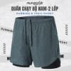 Quần chạy bộ nam RunZone có 4 túi lót trong đựng điện thoại thoáng khí nhẹ nhanh khô tiện dụng