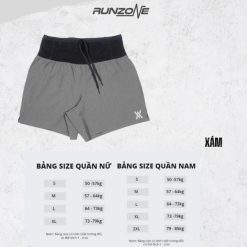 Quần Chạy Bộ Thể Thao Runzone Nam Nữ Short Belt - Có Belt Đựng điện Thoại Seamless Chạy Bộ Gym Pickleball Đa Năng