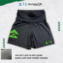 Quần Short Chạy Bộ T8 Ultra Unisex, Quần T8 Ultra - Có Đai Co Giãn, Siêu Nhẹ