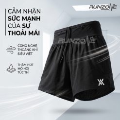 Quần Short Thể Thao Runzone Nam Short Belt - Có Belt Đựng điện Thoại Seamless Chạy Bộ Gym Pickleball Đa Năng