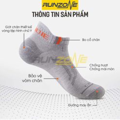 Tất Chạy Bộ Chạy Trail Leo Núi- Hạn Chế Phồng Rộp Chân  Aonijie E4101- Combo 3 đôi - RunZone