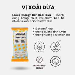 Thanh Năng Lượng LECKA ENERGY BAR 40g-1 hộp 10 thanh – Tự Nhiên, Dinh Dưỡng Cho Thể Thao & Ăn Nhẹ Hàng Ngày