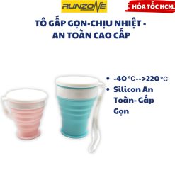 Tô Gấp Gọn Silicon Chịu Nhiệt Tốt- Ly Ăn Cháo- Cao Cấp 200ml- RunZone