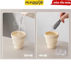 Tô Gấp Gọn Silicon Chịu Nhiệt Tốt- Ly Ăn Cháo- Cao Cấp 200ml- RunZone